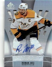 2021-22 SP Game Used Purity Autograph Roman Josi Auto /25 Nashville Predators