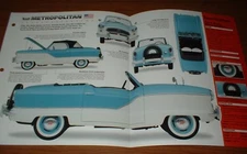 1957 Nash Metropolitan Original Imp Brochure Specs Info 57 56 55 54 Metro AMC