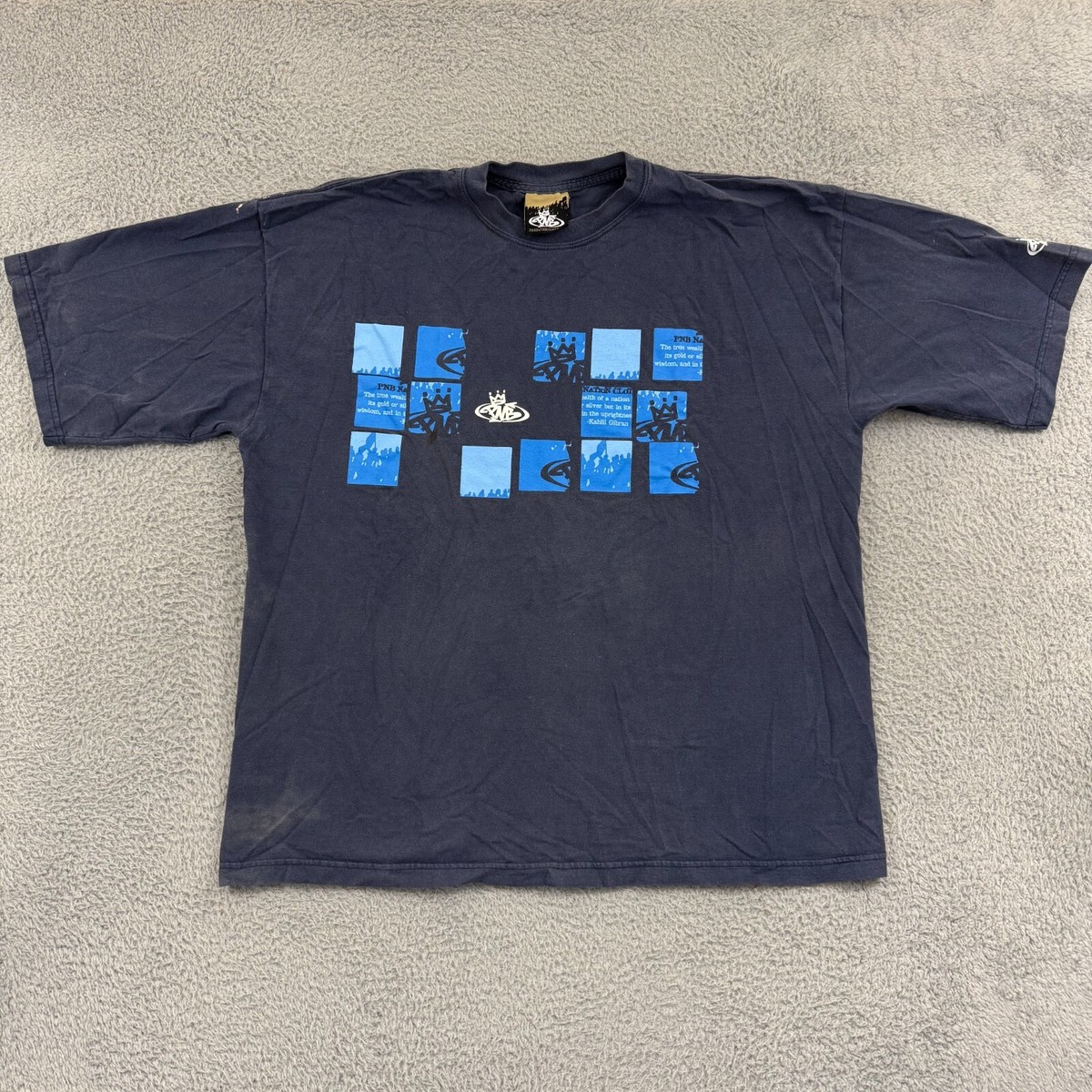 PNB NATION　tシャツ Vintage PNB NATION Big Logo Street Wear Hip Hop Rap Style T
