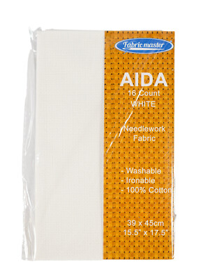 Fabricmaster Aida 16 Stück Stoff - 100% Baumwolle