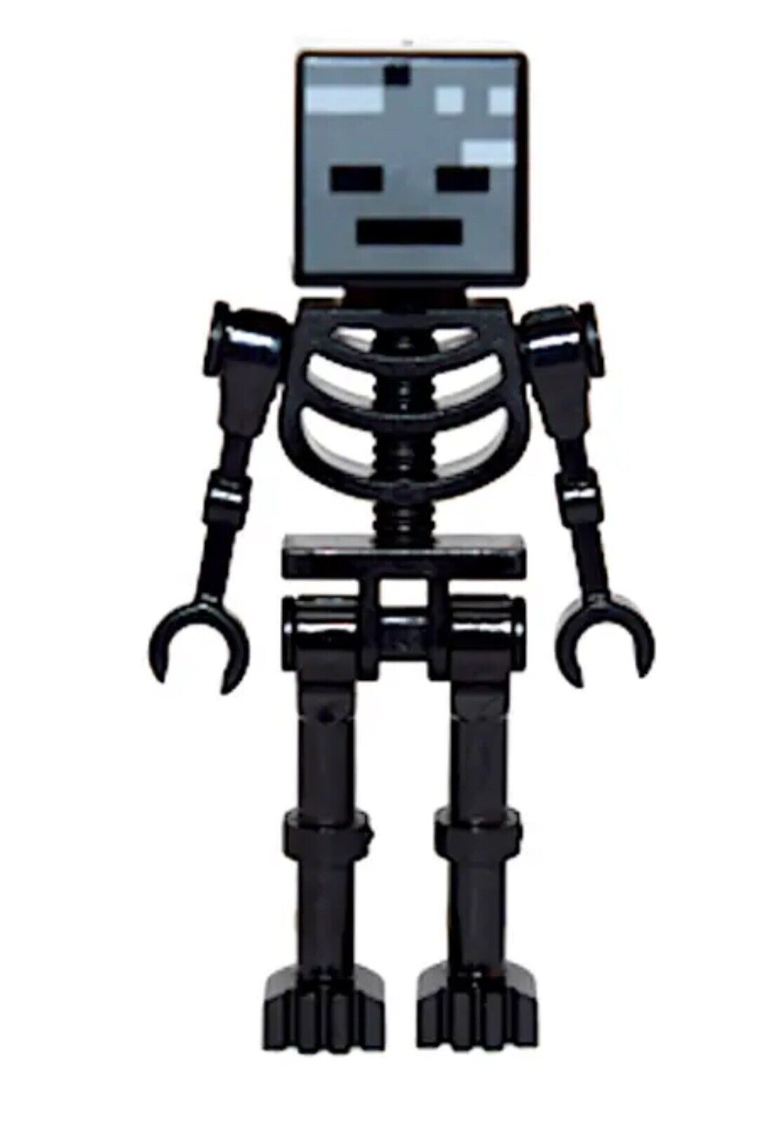 Lego Minecraft Minifigures Wither Skeleton Black Straight Arms Long Legs min025