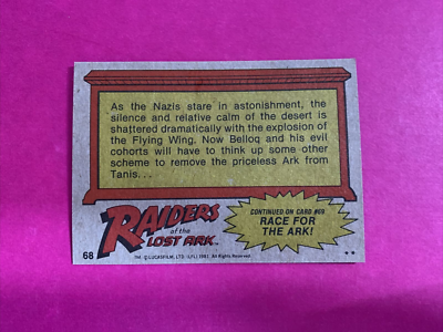 🐶1981 Raiders of the Lost Ark Indiana Jones Destruction of the