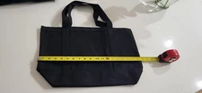 Reusable Shopping Bags Foldable Canvas 100 Cotton Black Tote Bag Lot of 5