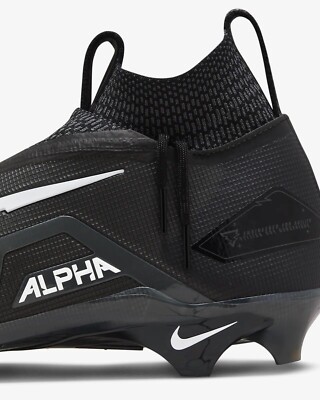Nike Alpha Menace Elite 3 Black Grey White Football Cleats  display picture 1