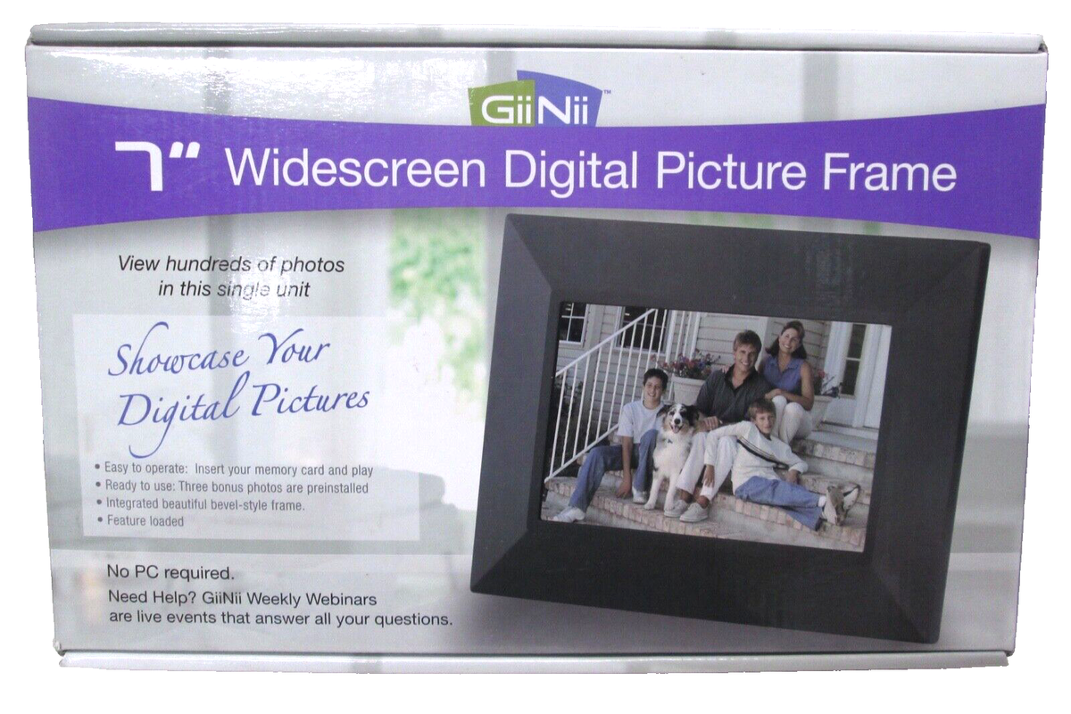 Giinii 7-Inch Widescreen Digital Picture - Black - Used