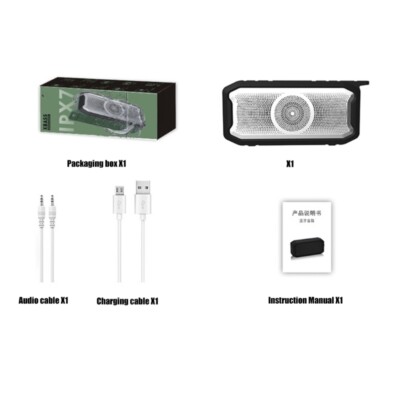 Outdoor Waterproof Bluetooth-compatible Speaker 3D 360 Sound Camping Travel