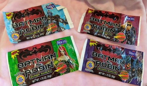 batman & Robin Gummy Snacks Movie 1998 US by Brachs 4 Bags vintage collectors