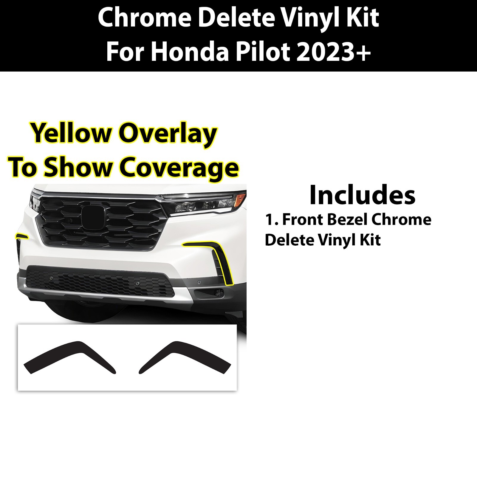 Hyundai Palisade 2020-2025 – Side Skirt Chrome Delete Overlay Decals – Blackout Trim – Clearsurface - View #3