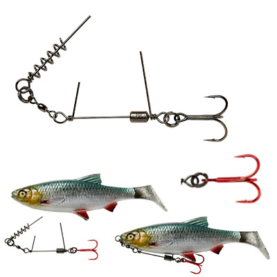 Savage Gear SS Corkscrew Stinger 3G Red + BN 2St. Shallow Rig System Gummifisch