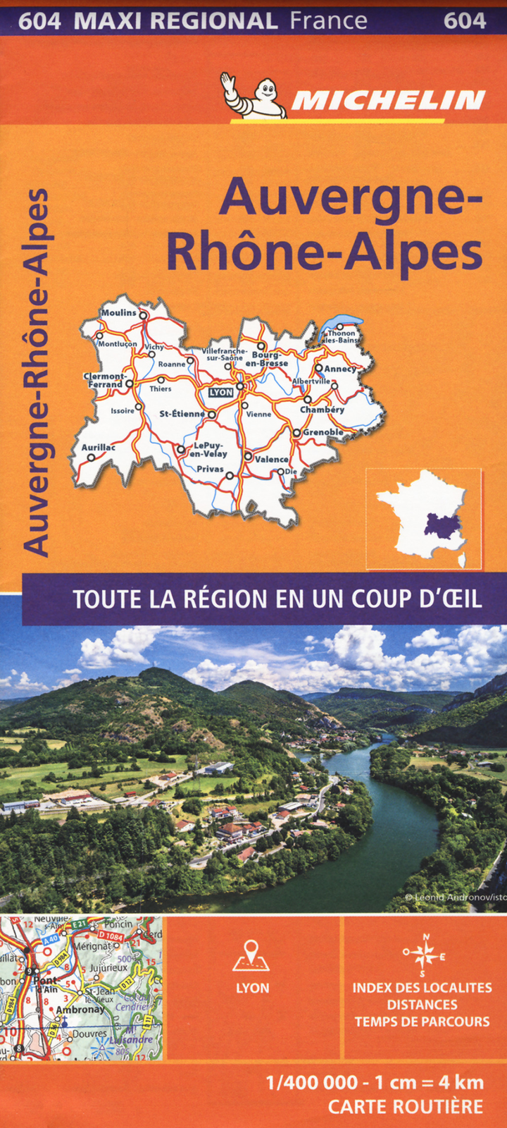 Libri Auvergne-Rhone-Alpes 1:400.000