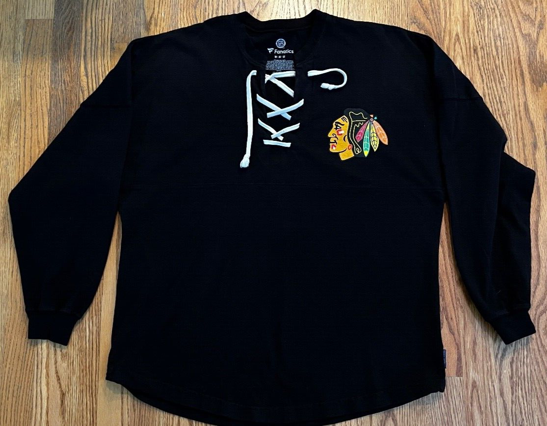 Chicago Blackhawks NHL Fanatics Lace Up Pullover Hockey Spirit