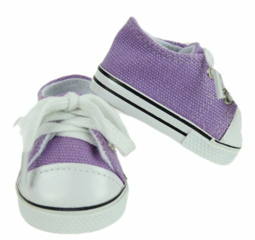 Shoes Lavender Tie Lace Fits American Girl Dolls
