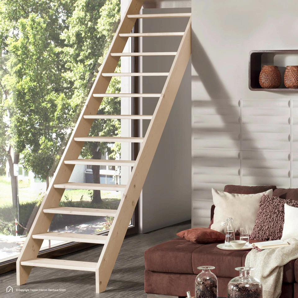 Massivholztreppe Intercon Casablanca | gerader Verlauf | Holztreppe - Bild 4 von 4