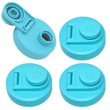 Mason Jar Lids Wide Mouth Plastic Teal 4pack- With Flip Cap Pouring Spout