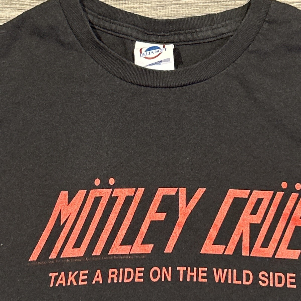 Vintage Motley Crue Take A Ride On The Wild Side Small T-Shirt