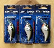 Bill Lewis (Lot of 3) SB-57 Square-bill Crankbaits, Bass, Free Shipping! NWT!