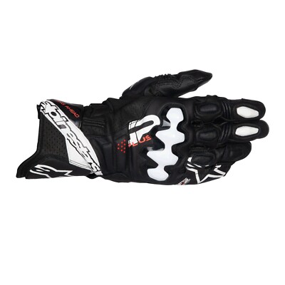 Alpinestars GP Plus R V3 Gloves Black White (12) Motorcycle Race Gloves