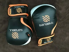 Essential Gel Boxing Gloves SANABUL 10oz ORANGE & BLACK  "obtain your ability"