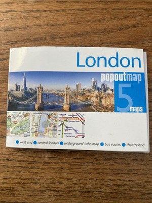 London Pop-out Map (PopOut Maps)  5 Maps West End Central Underground Tube GOOD