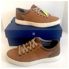 Image of Rockport CL Collie Tie Lace to Toe Mens Sneakers Brown Leather Casual Mens 6.5W