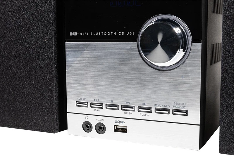 Stereo Impianto Hi-Fi 30 Watt con Bluetooth TREVI Musica Casse Radio DAB USB, fotografia 9 di 10