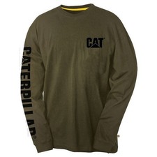 Image of Caterpillar Mens Trademark Banner Long Sleeve T-Shirt  FS4642