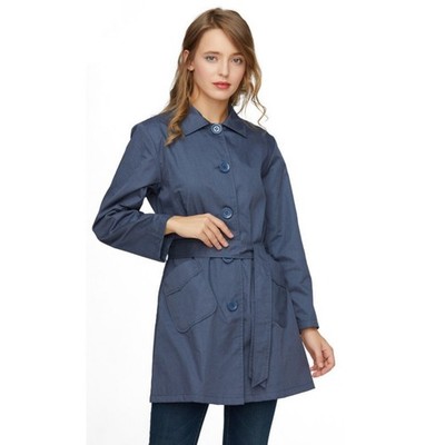 EMF Shielding Coat Metal Fiber Radiation Protection Jacket Women's Mid-Length