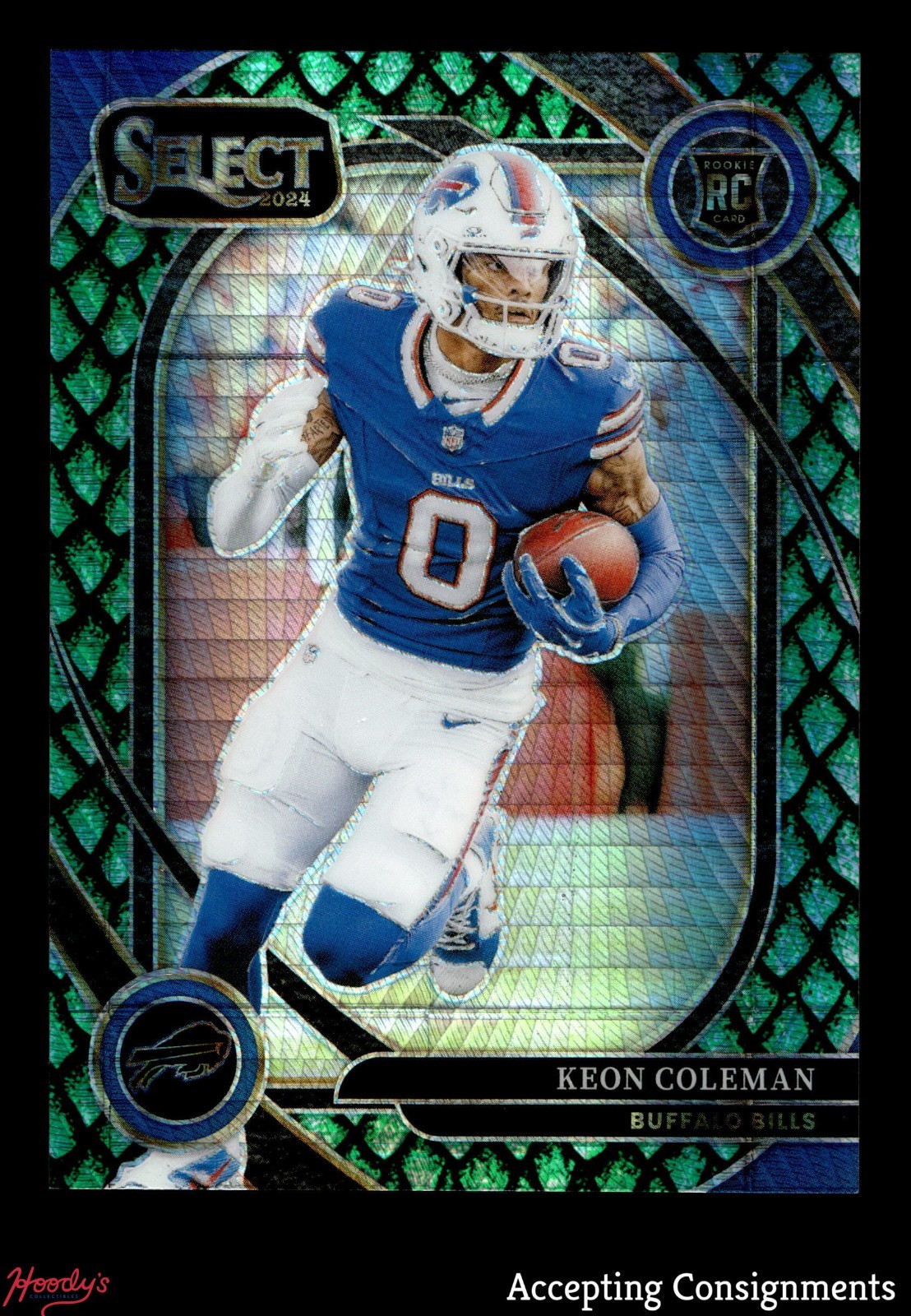 2024 Select Prizm Dragon Scale Keon Coleman RC ROOKIE CLUB LEVEL BILLS 16/81