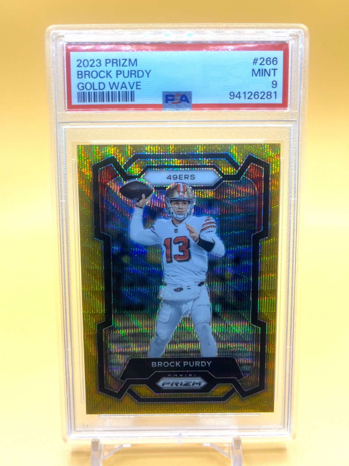 2023 Panini Prizm - Brock Purdy #266 Gold Wave Prizm /10