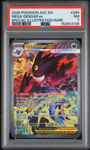 2026 POKEMON ASCENDED HEROES SPECIAL ILLUSTRATION RARE MEGA GENGAR EX PSA 7