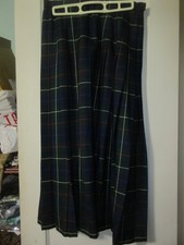 Pendleton Signature Tartan 100 Wool Women's Plaid Pleated Skirt Size 8