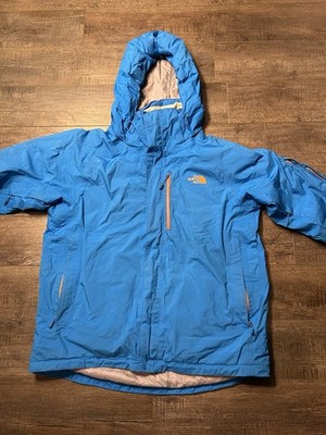 The North Face Men s XL Blue Hooded Down Zip Puffer Jacket Mid-Length