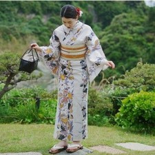 Unused, new, high-class kimono yukata, 3-piece set, lily, Showa retro, free
