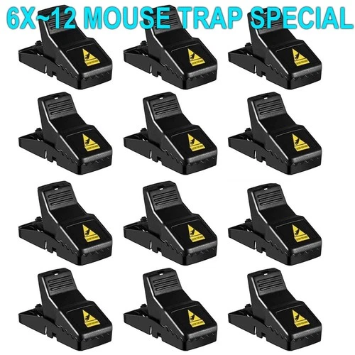 6~12pc  Pack Mouse Traps Rat Mice Killer Snap Trap Power Rodent Heavy Duty Pest - product listing photo