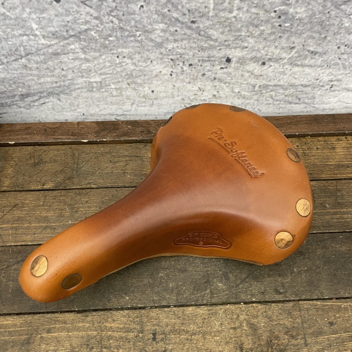 Vintage Brooks Professional S Leather Saddle Pre-Softened NOS t