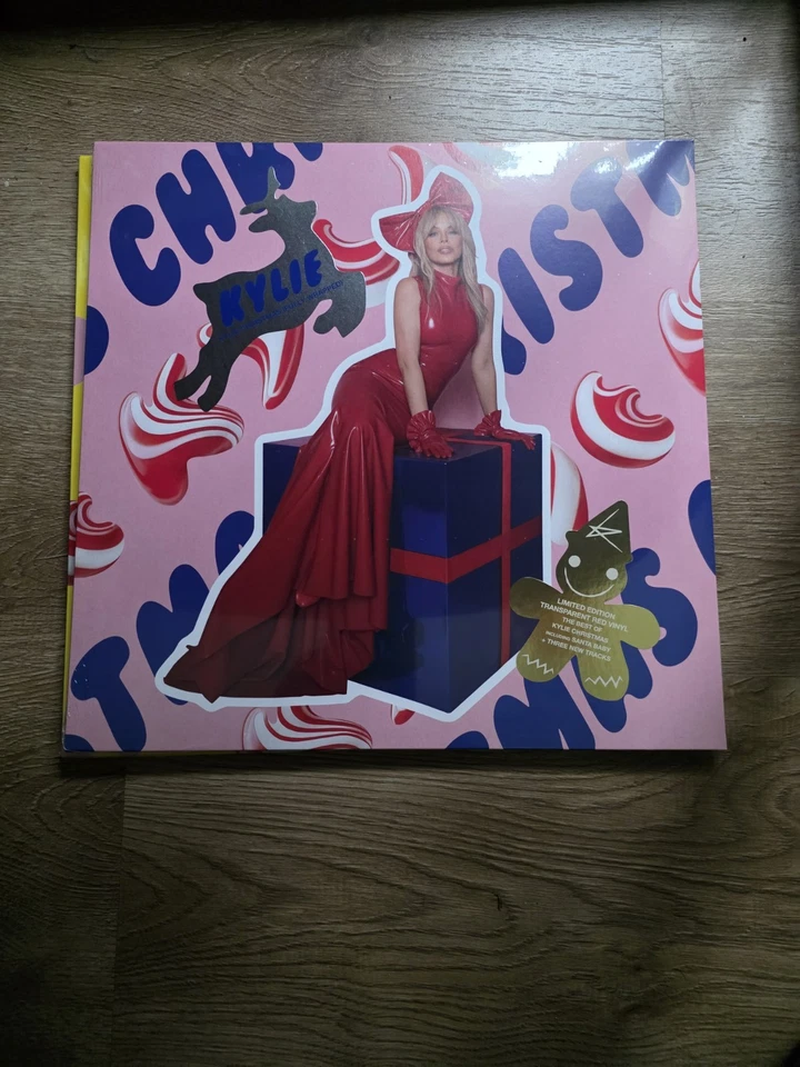 KYLIE MONOGUE - Kylie Christmas 1x RED VINYL 1X BLACK VINYL BUNDLE SIGNED PRINT  - image 2 of 4