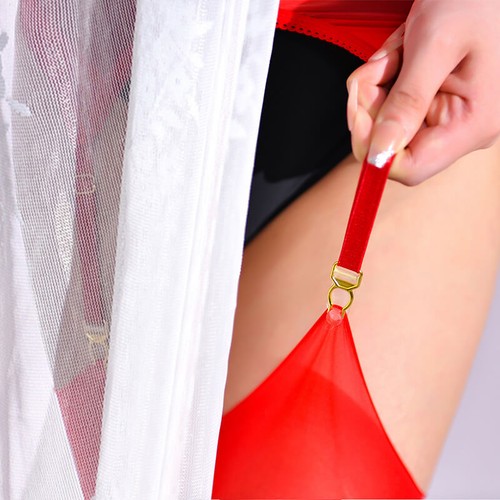 Collant donna trasparente lucido calze alte coscia con bretelle giarrettiera cinture - Foto 8 di 23