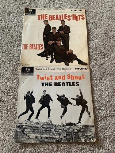 The Beatles Vinyl Record 7 Inch Singles Bundle - 2 Great Records