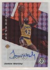 2019-20 Panini Mosaic Choice Fusion Red Prizm James Worthy #AM-JWY Auto HOF 0c3