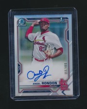 ANGEL RONDON 2021 BOWMAN CHROME 1ST REFRACTOR RC AUTO PARALLEL 355/499 #CPA-ARO