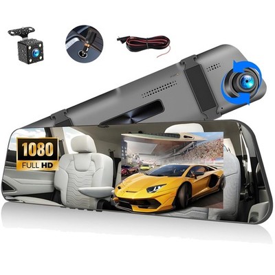 Spiegel Dashcam mit Rückfahrkamera 4.5'' Bildschirm Full HD 080P, Dual Dash C...