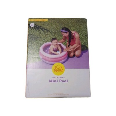 Sun Squad Inflatable Mini Pool Kiddie Splash Water Toy 27 Inch New Pink 