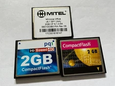 Lot of 3pcs  2gb mixed brand compactflash CF type I Card CANON NIKON CF cameras