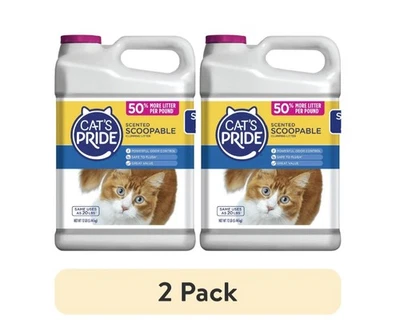 (2 Pack) Cat's Pride Scented Scoopable Cat Litter, 12lb Jug