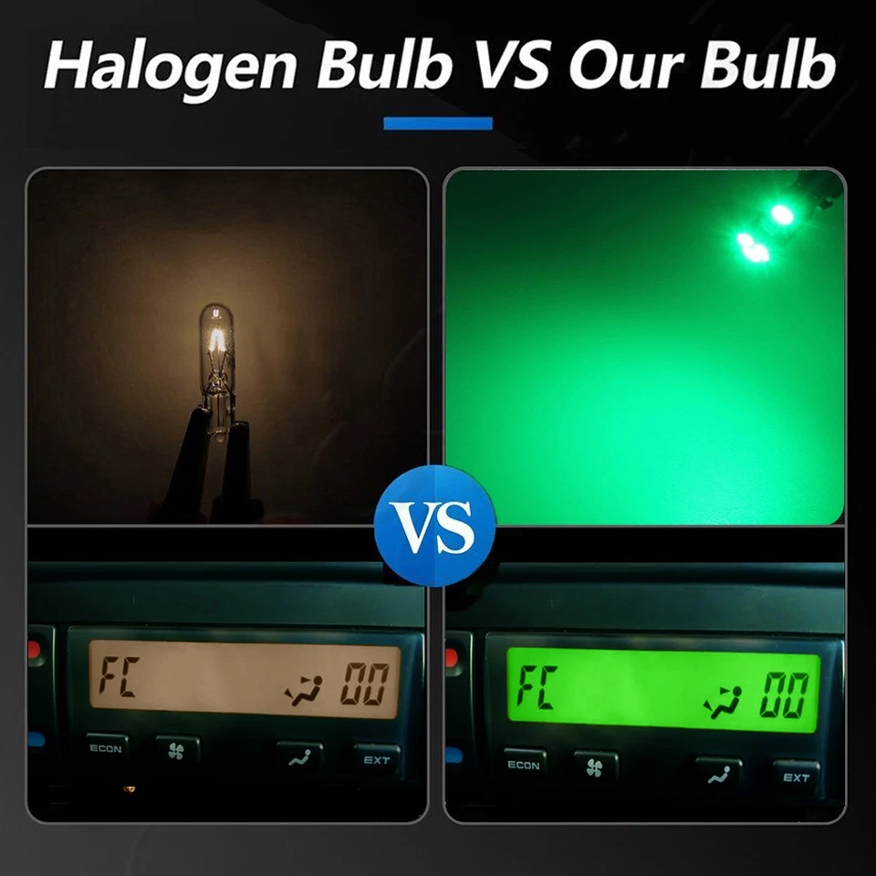 6x Aircon Heater Panel Dash Clock LED Light Bulbs Set For Land Rover Discovery 2 - Image 3 of 4