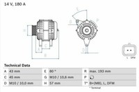 Generator FüR CitroËN Peugeot Bosch 0986081330