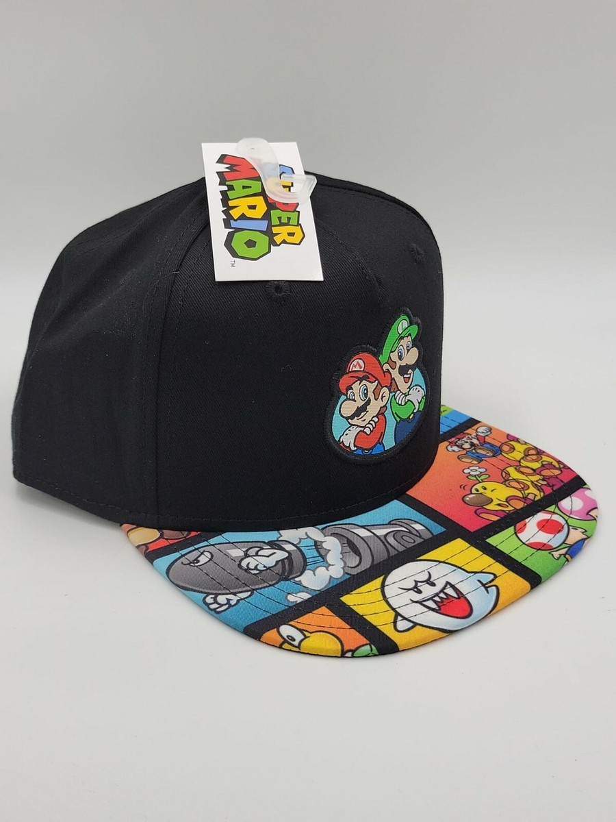 Boys Nintendo Super Mario Hat Snapback Baseball Cap Video Game