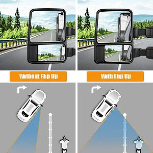 Pair For 08-16 Ford F250 F350 F450 F550 Super Duty Towing Manual Signal Mirrors - Image 4 of 4