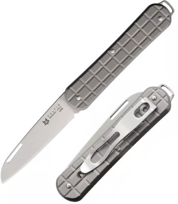 Fox Vulpis Folding Knife 2.13'' Polished Bohler N690 Steel Blade Titanium Handle