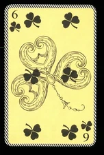 Transformation playing card Christian Lacroix 6 of Clubs Q70c